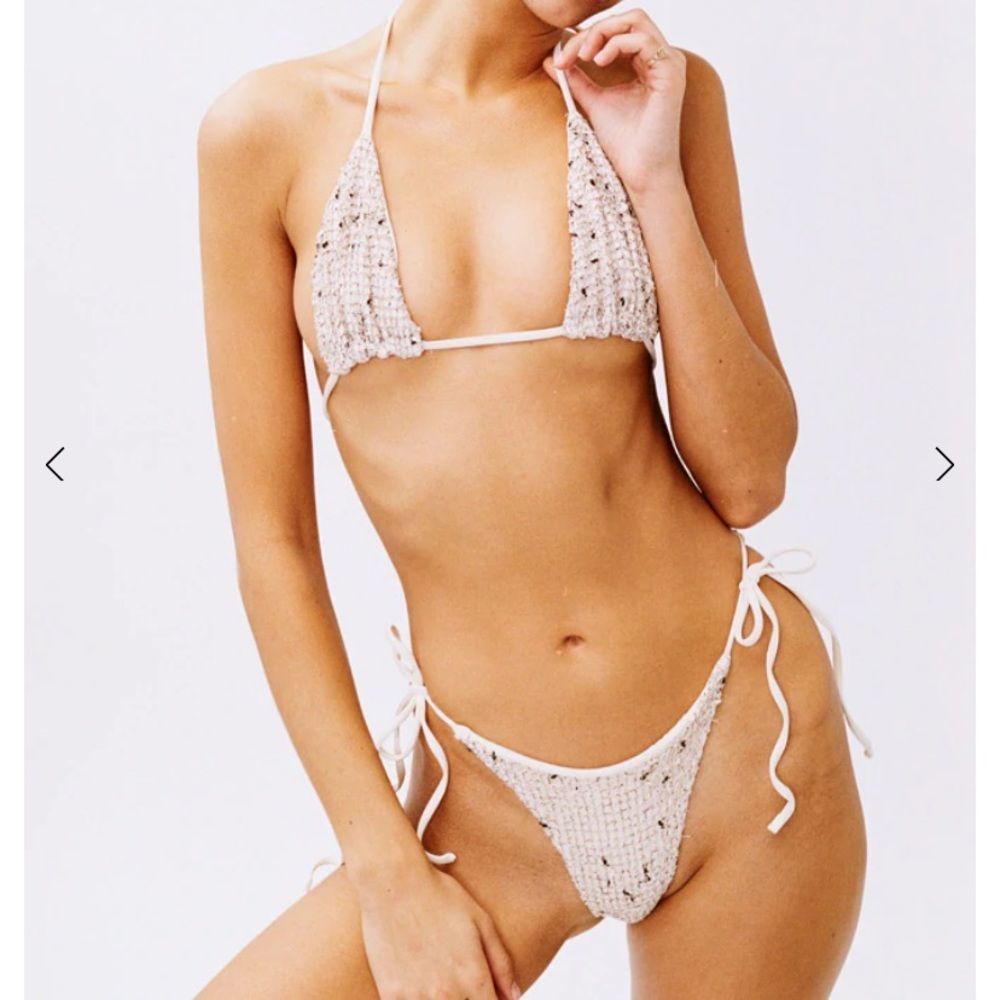 With Jean bikini bottom